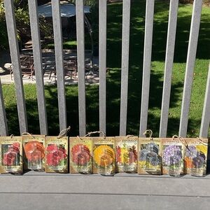 Colorful Flower Seed Packets Set